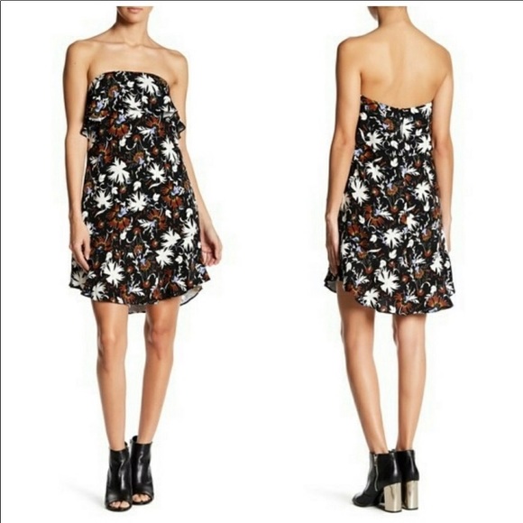 A.L.C. 8 Romy 100% Silk Floral Strapless Dress - Picture 5 of 8